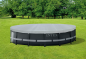 Preview: Intex Deluxe Pool Cover - Poolabdeckplane - Ø 488 cm - Für Ultra Frame Pool Grau, 128040